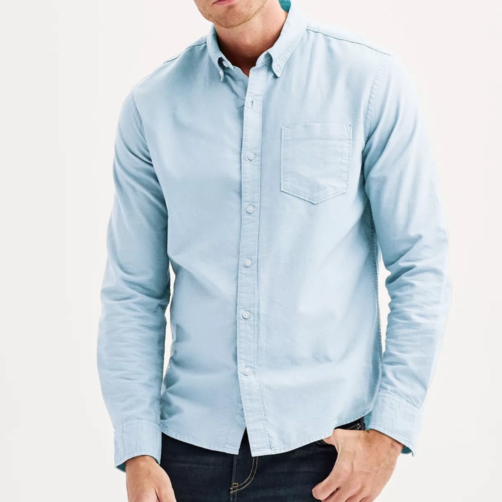 Men’s Light Blue Button Down Shirt